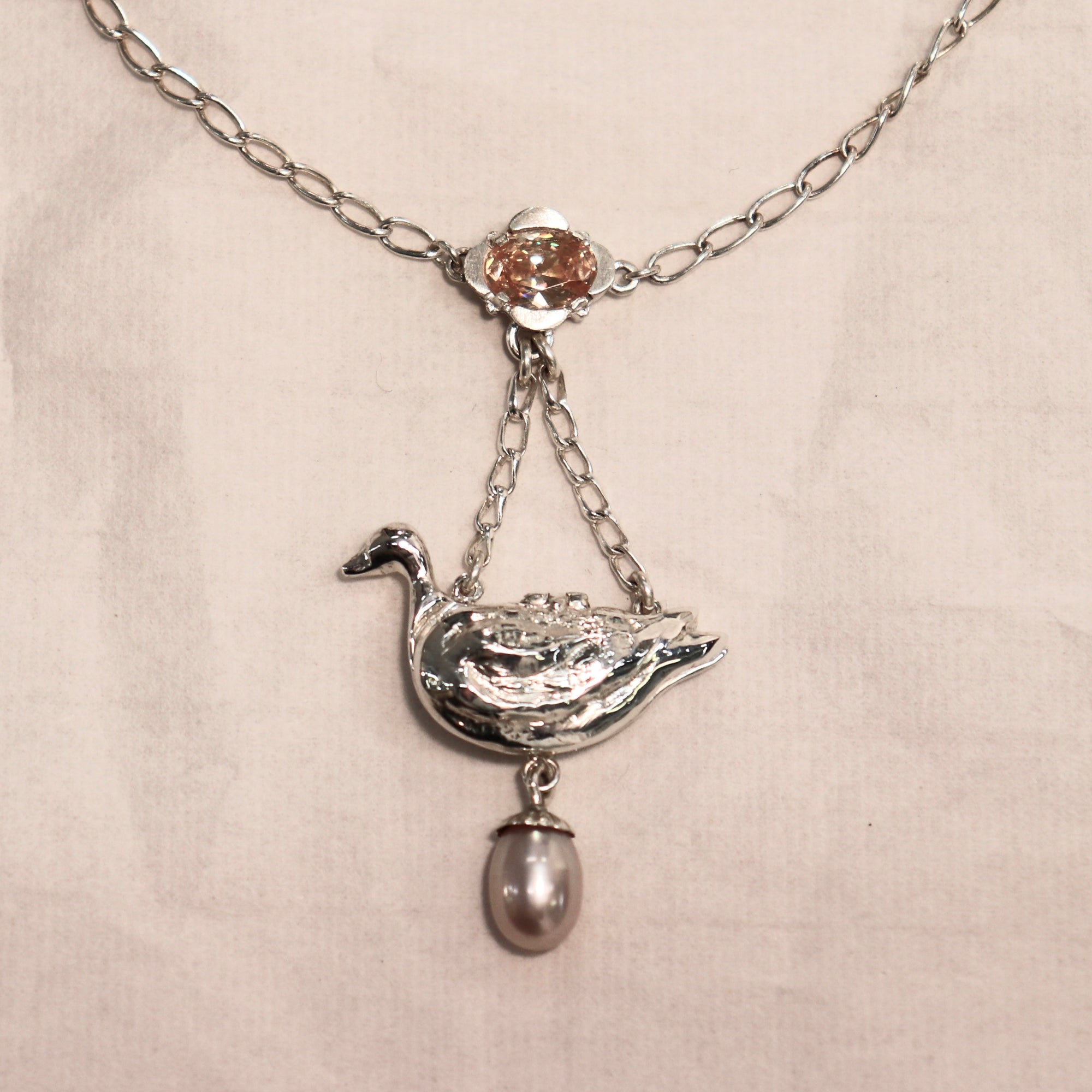 The Duck And Pearl Locket