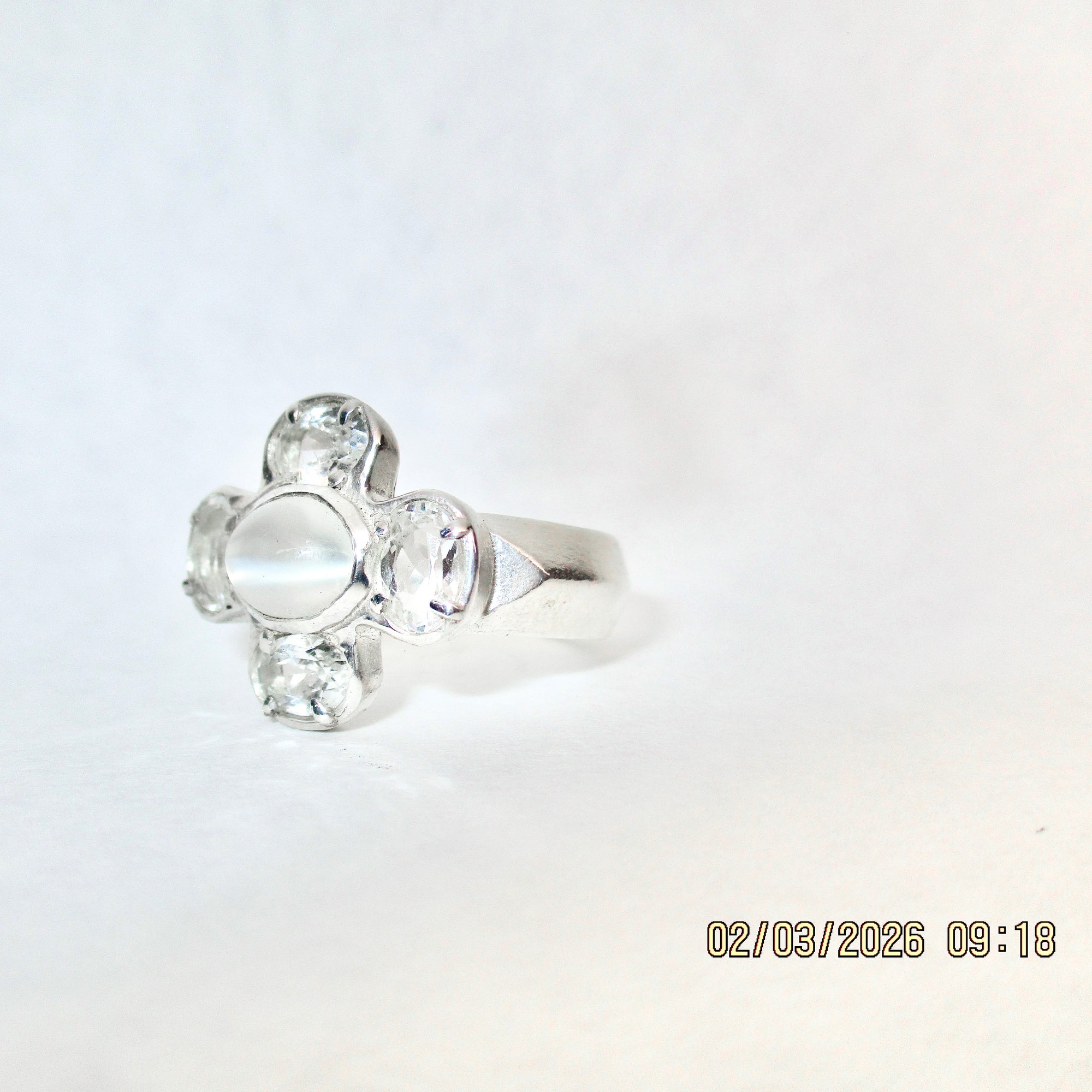 Cruciform Ring in Moonstone