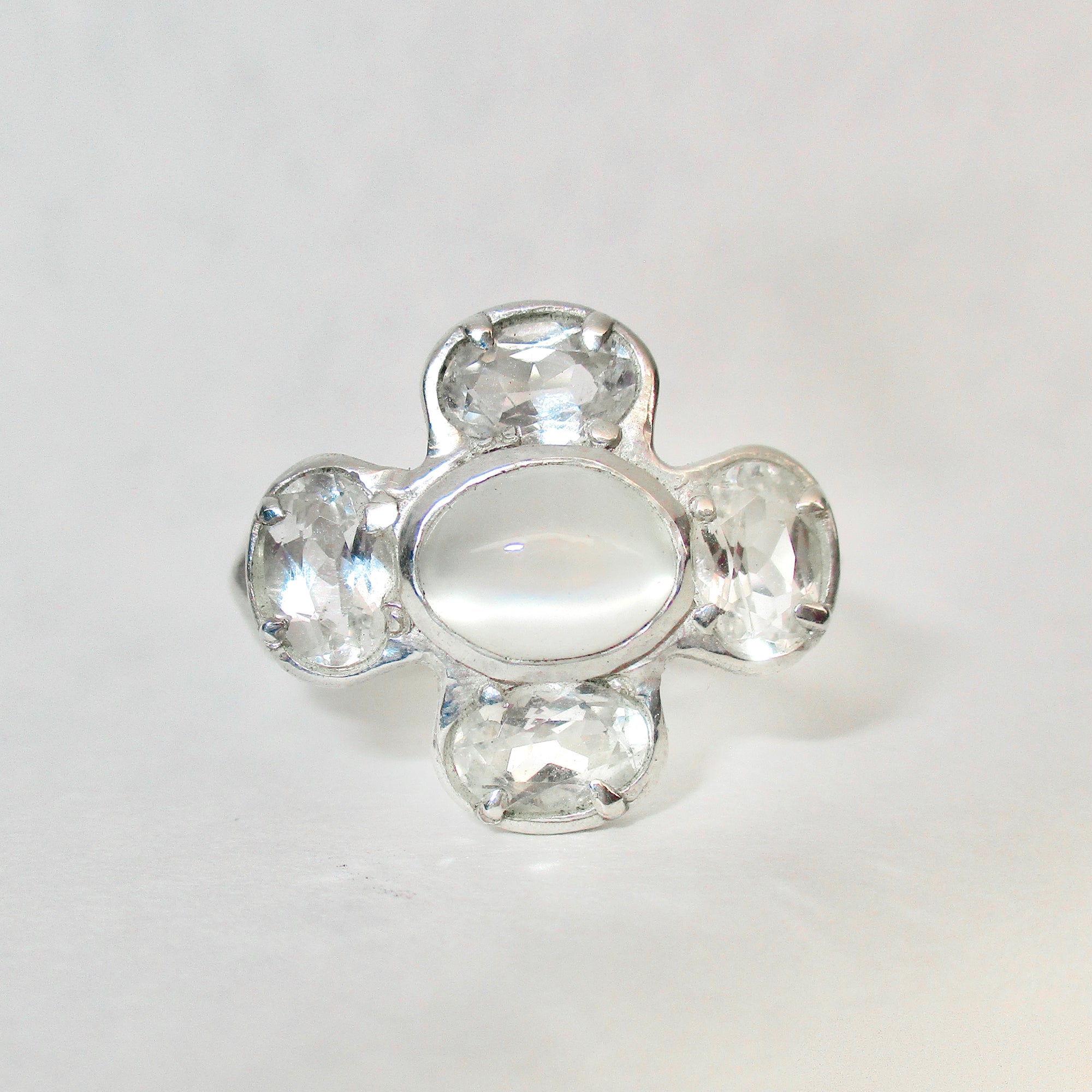 Cruciform Ring in Moonstone