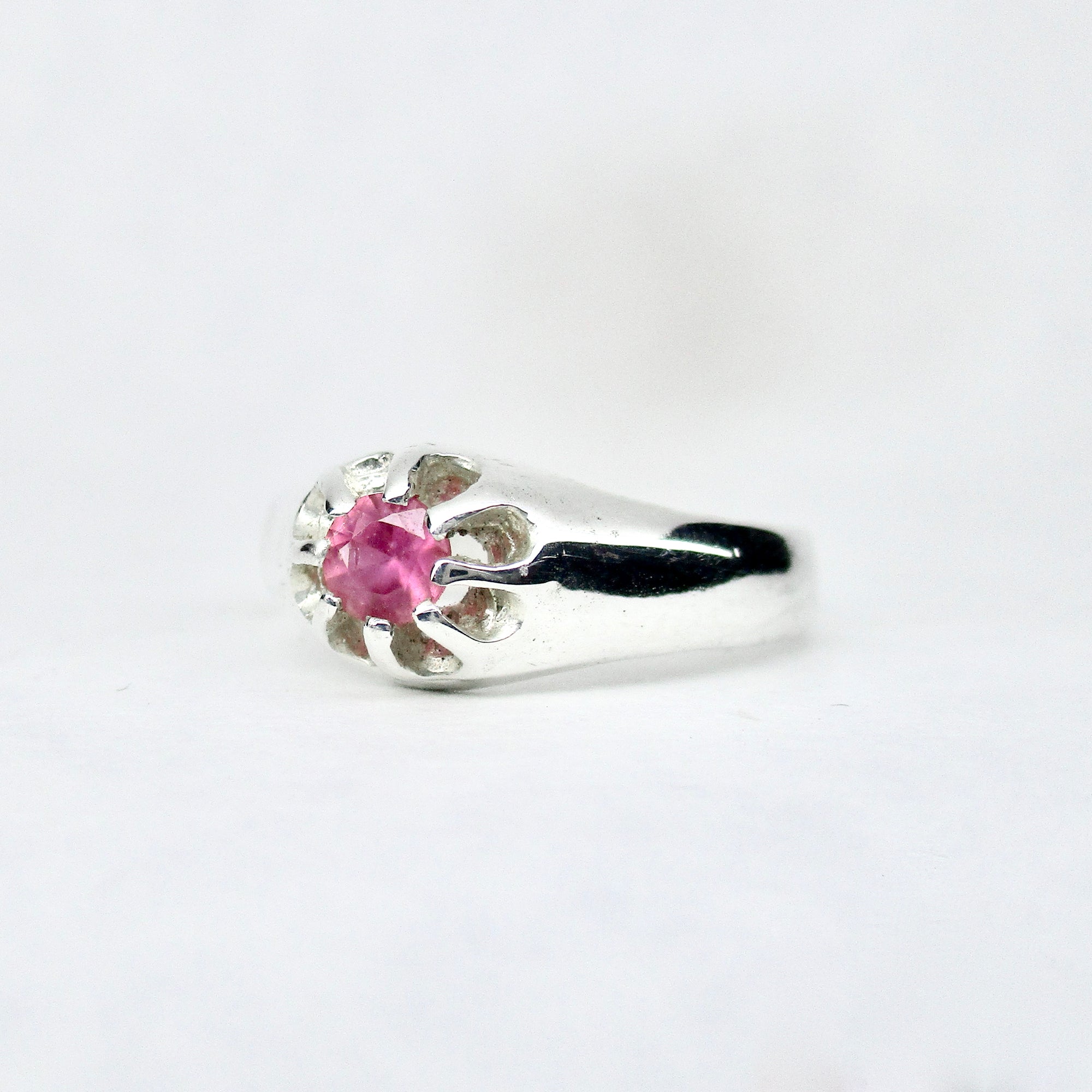 Pink Sapphire Buttercup Solitaire