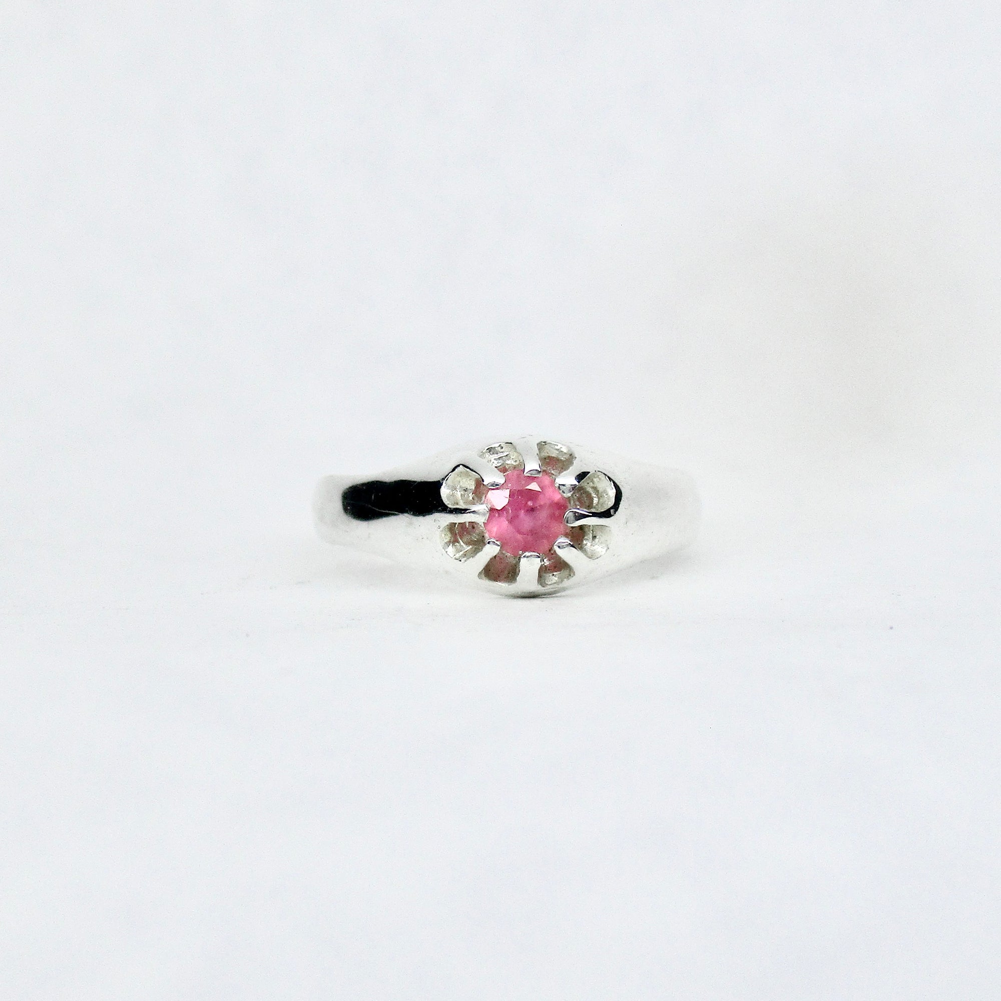 Pink Sapphire Buttercup Solitaire