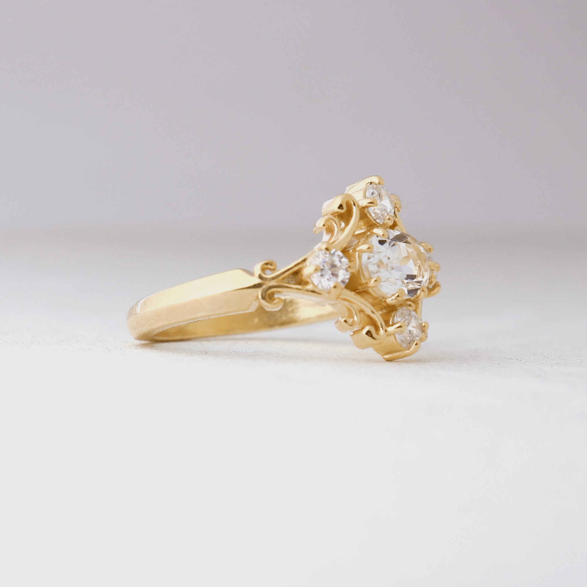 Dauphine Ring in Gold