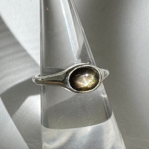 Pool of Light Ring in Black Star Sapphire
