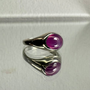 Fuschia Pink Star Sapphire Ring