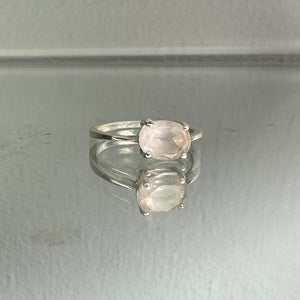 Rose Quartz Solitaire 8x6 Stone