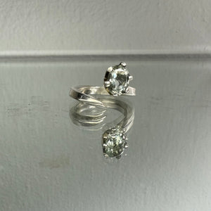 Green Amethyst Open Ring