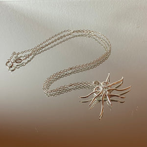 Woven Spiked Heart Necklace