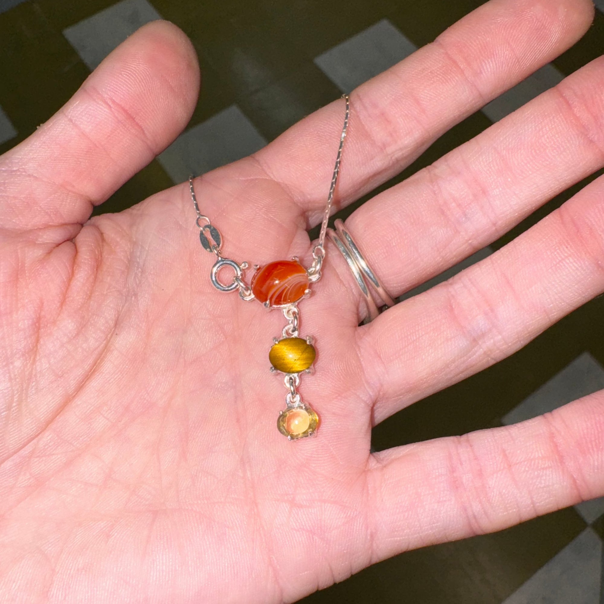 Three Pools Of Light Necklace