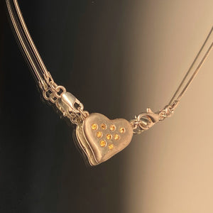 Heart Necklace With 9 Stars