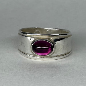 Boy Ring Purple Garnet Sz O