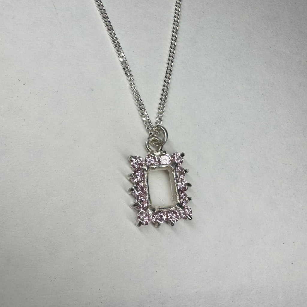 Pink Setting Practice Necklace 1cm