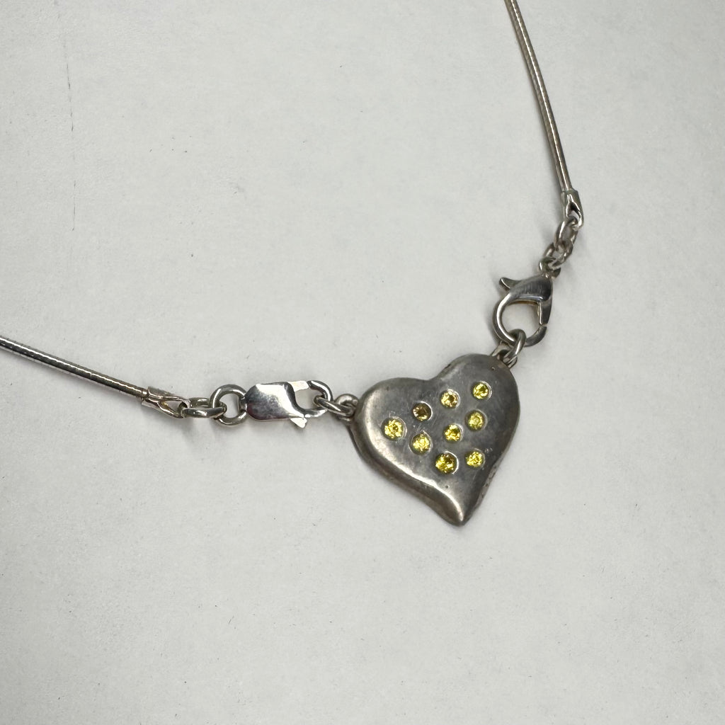 Yellow Sapphire Heart necklace