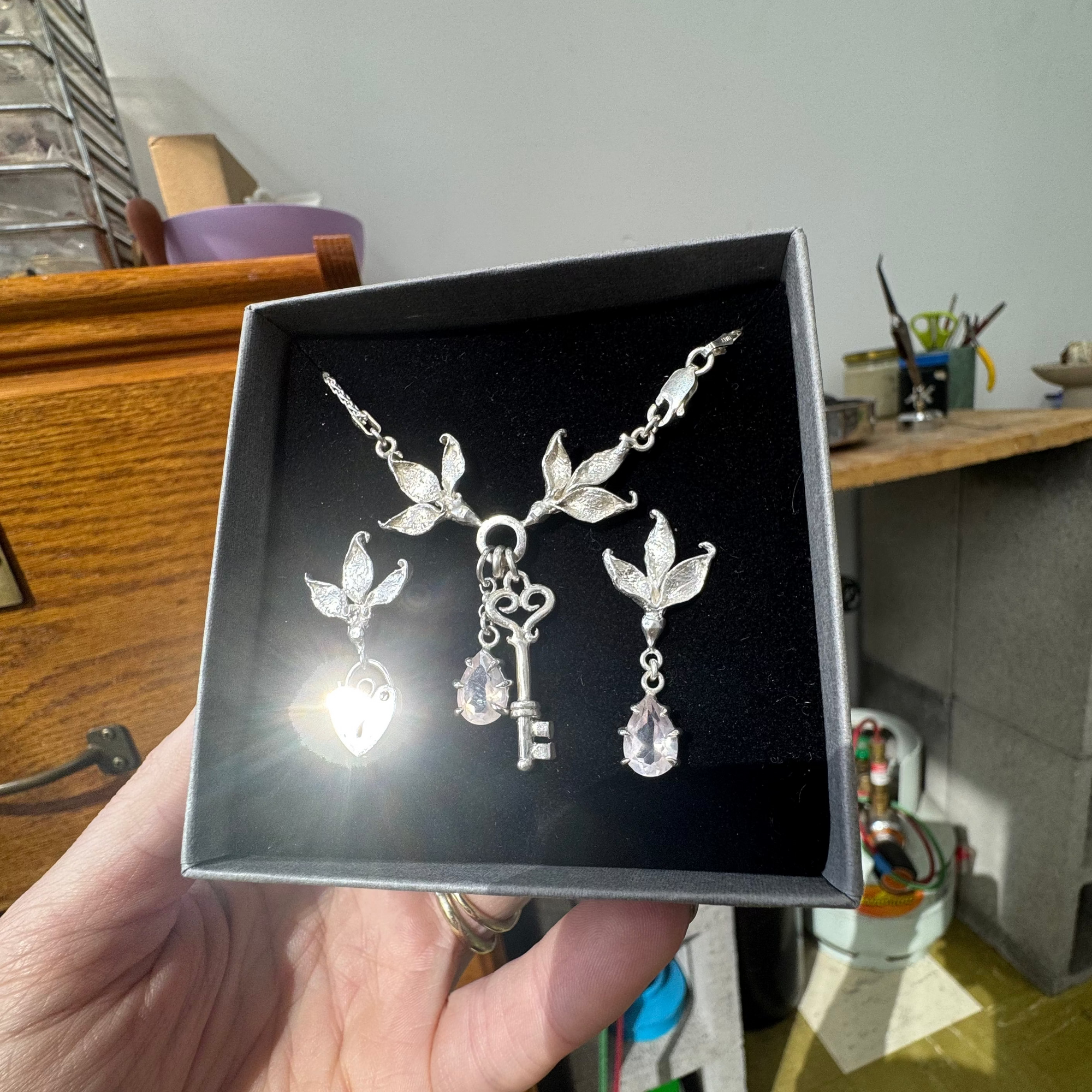 Two Birds One Stone Necklace