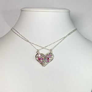 Cherished Necklace in Red and Pink