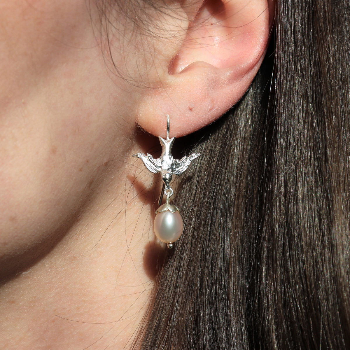 Swallowed Whole Earrings with Pearl