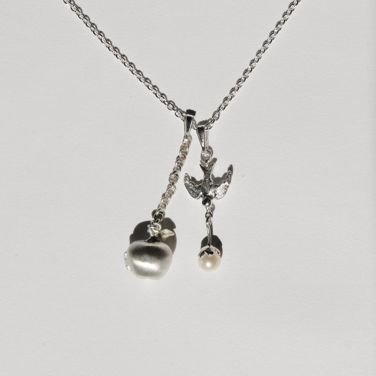 Swallow Apple Locket Necklace