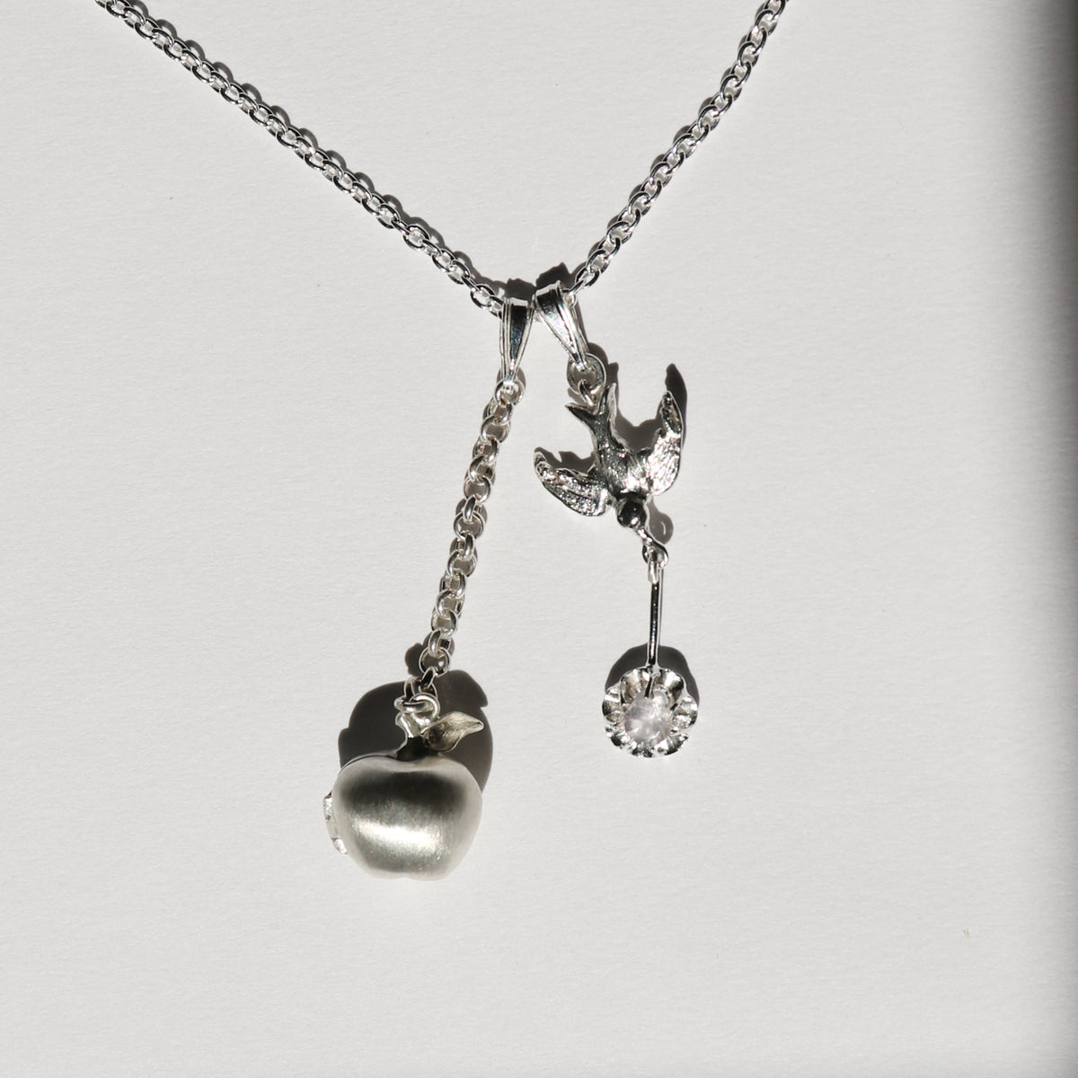Swallow Apple Locket Necklace