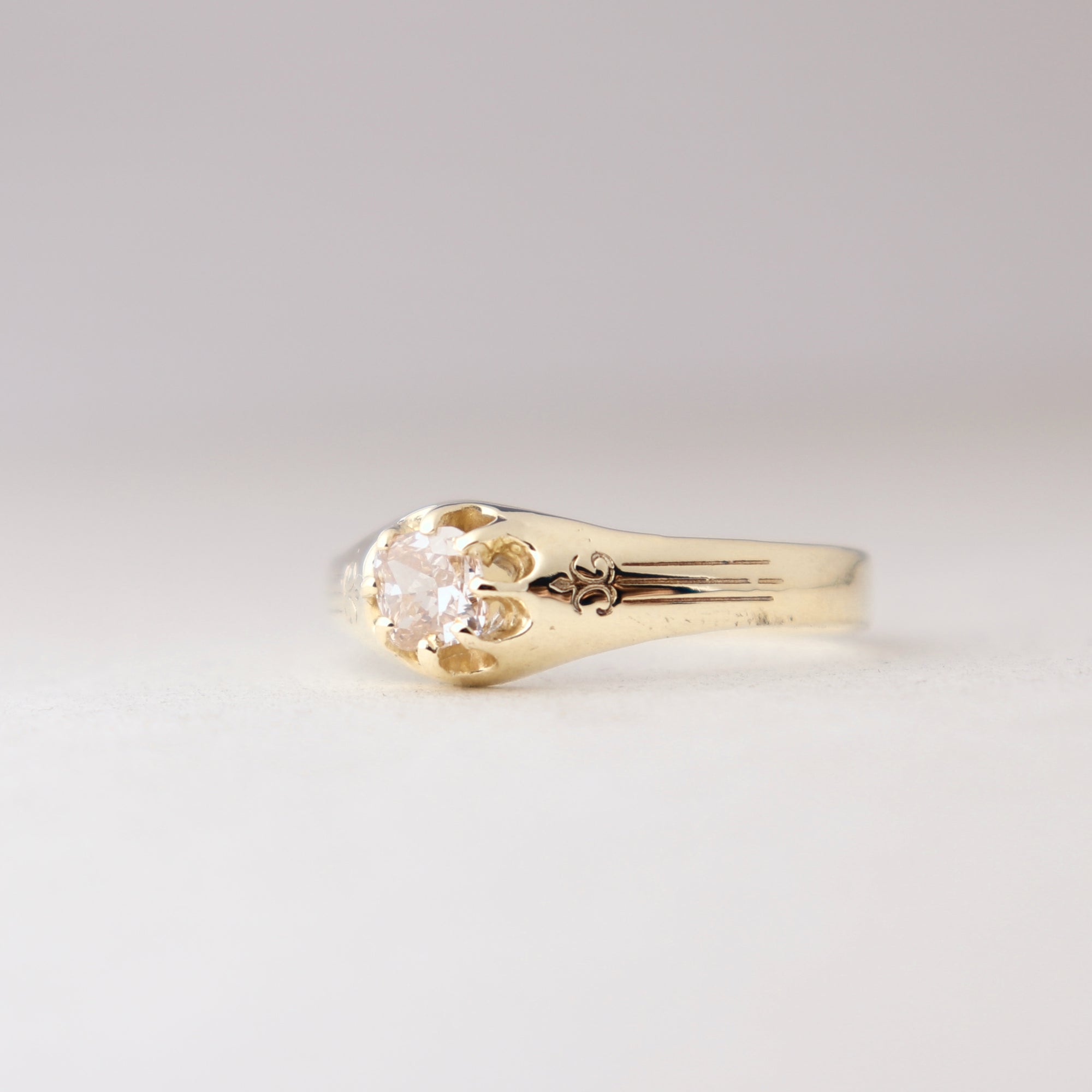 Two Birds One Stone Ring in Pink Diamond