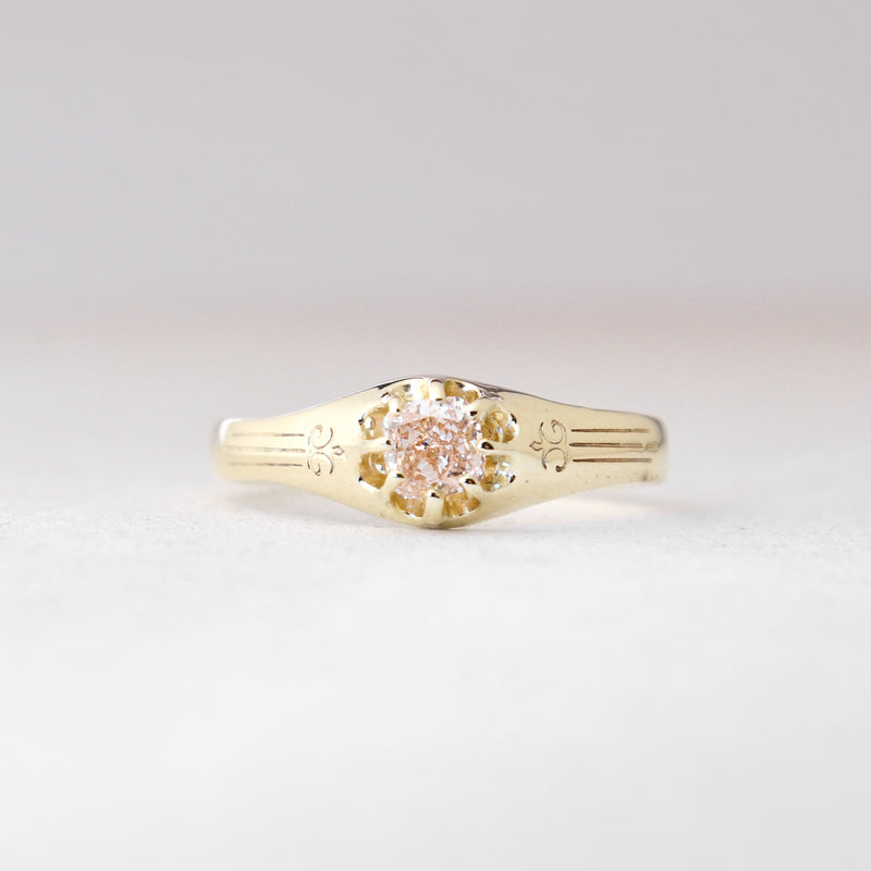Two Birds One Stone Ring in Pink Diamond
