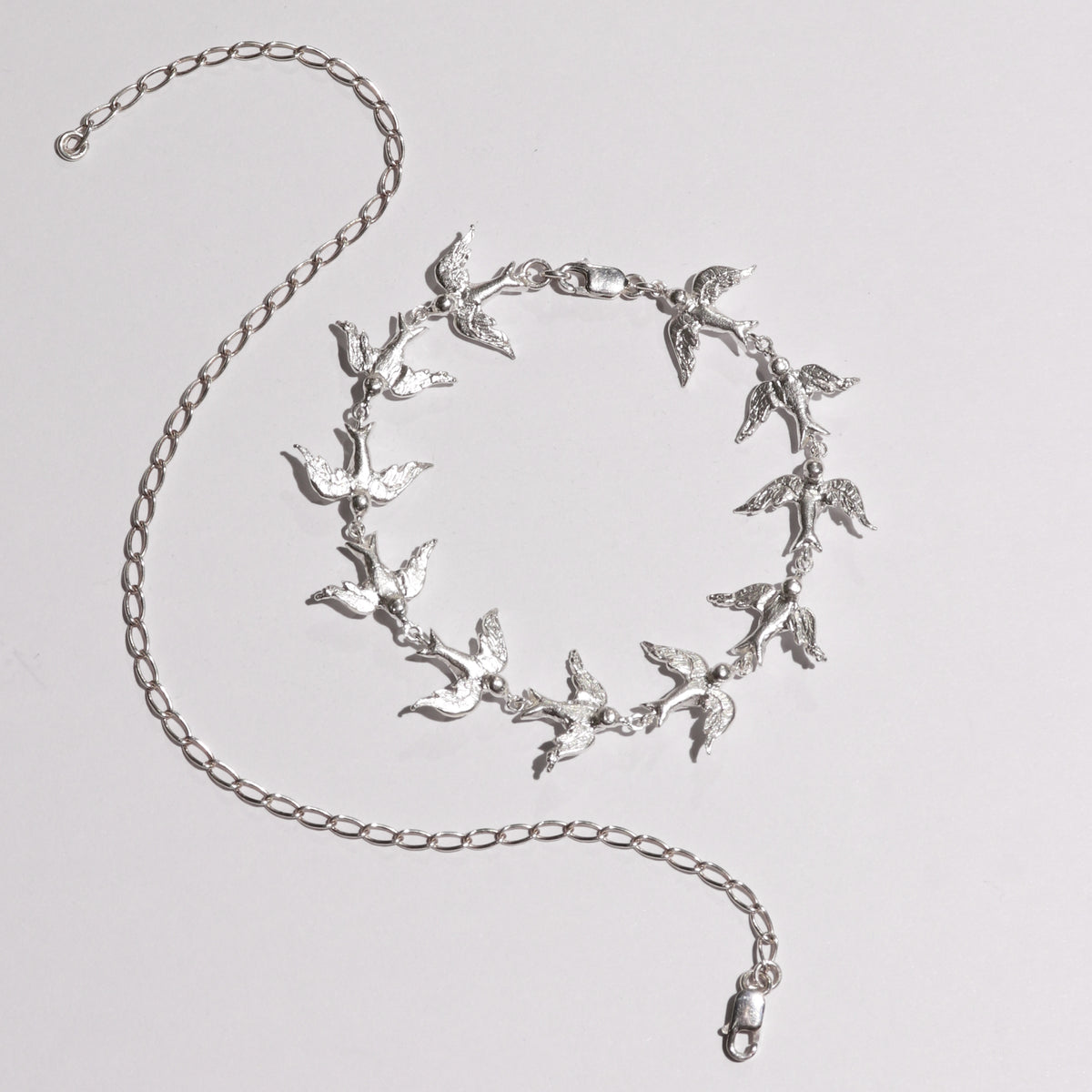 Eleven Swallows Modular Necklace and Bracelet