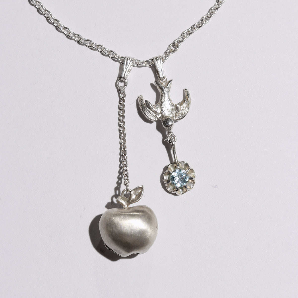 Swallow Apple Locket Necklace