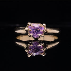 Lilac Sapphire Ring in 9ct Gold