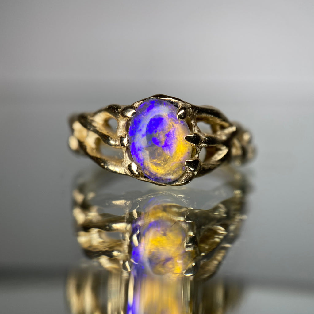 Galadria Ring in Black Opal and Gold