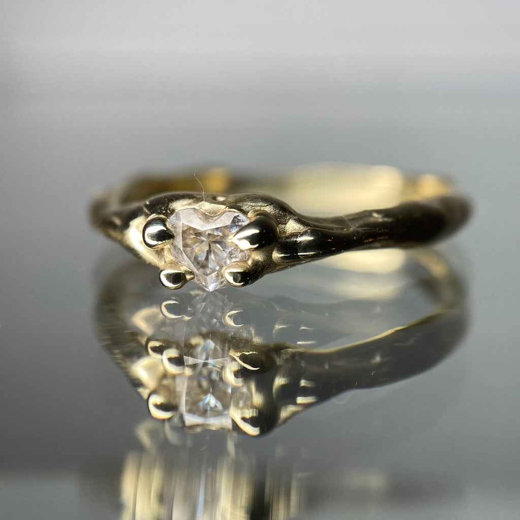 Moissanite and Gold Ring